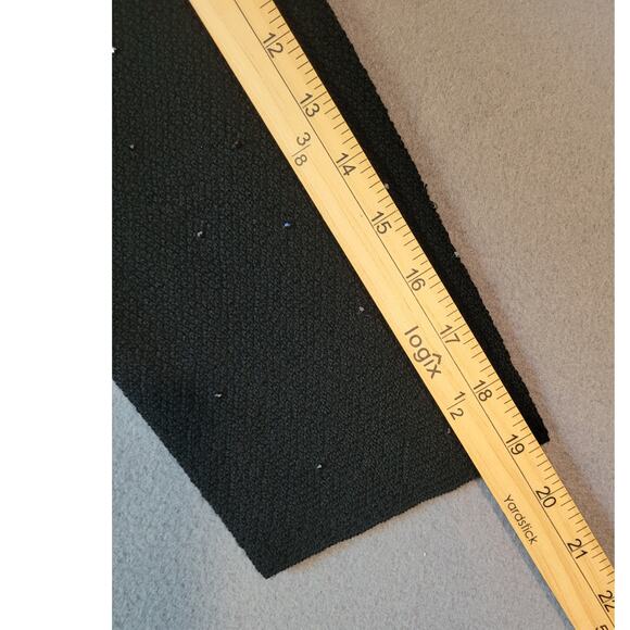 Eileen Fisher Black Beaded & Sequin Merino Wool Sweater –Wide Neck –3/4 Sleeve L - Picture 7 of 8